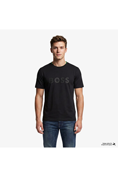 BOSS Iconic Logo Erkek Siyah T-Shirt