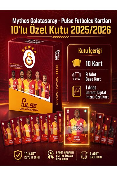 Mythos Cards Mythos Pulse Galatasaray Futbolcu Kartları 10'lu Özel Kutu 2025/...