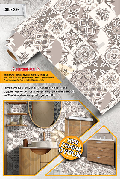 DECOMALL CODE-236 Rezistent la apă Bucătărie Baie Pardoseală Mobilier din mar...