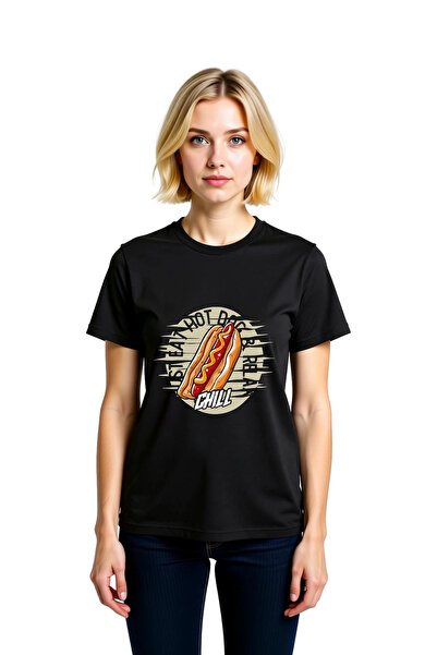 PayBuy Women's Relaxed Fit Sausage Printed Funny Design Short Sleeve Round Ne...