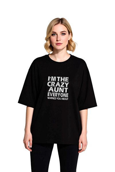 PayBuy Printed Women's Oversize T-Shirt with the Humor of the Crazy Aunt