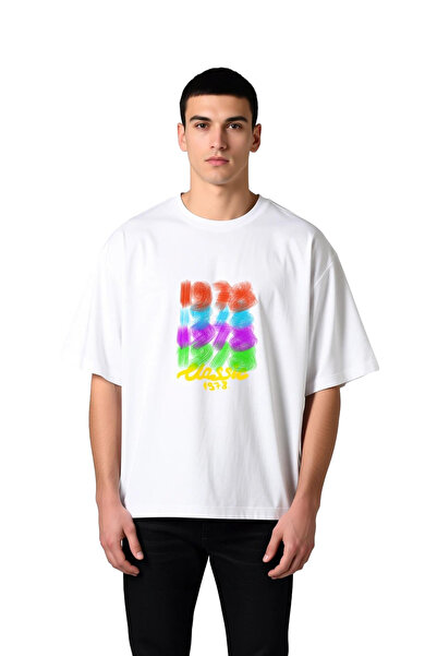 PayBuy Men's Oversize T-Shirt Retro Nostalgia Printed Colorful Digital Printi...