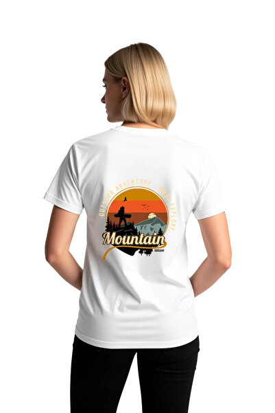 PayBuy Women's Mountain Adventure Printed T-Shirt 100% Cotton Short Sleeve Ro...