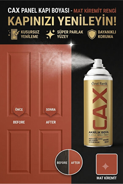 caxcolors CAX Panel Kapı Boyası - Akrilik Boya Ahşap Ve MDF Kapı Yenileme Boyası
