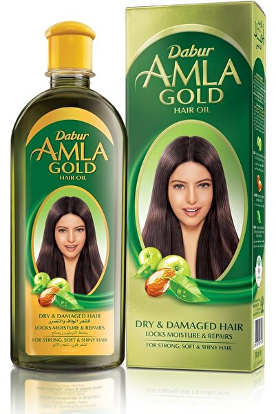 Dabur زيت أملا الذهبي للشعر، عناية طبيعية غنية بالأملا 200 مل، مع اللوز والحن...