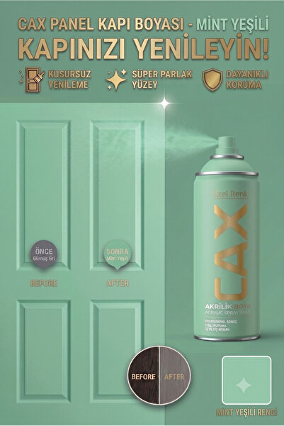caxcolors CAX Panel Kapı Boyası - Akrilik Boya Ahşap Ve MDF Kapı Yenileme Boyası