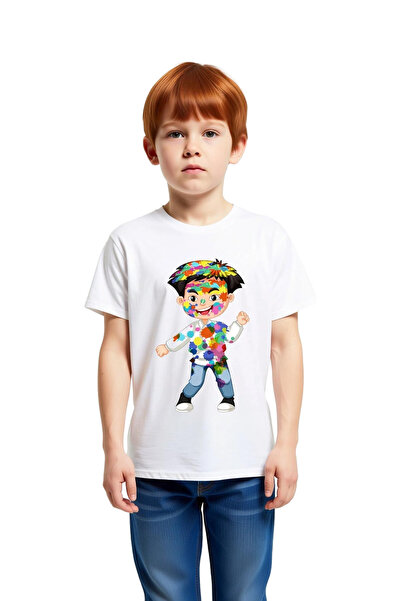 PayBuy Children's Paint Artist Color Splash Print Short Sleeve T-Shirt Relaxe...