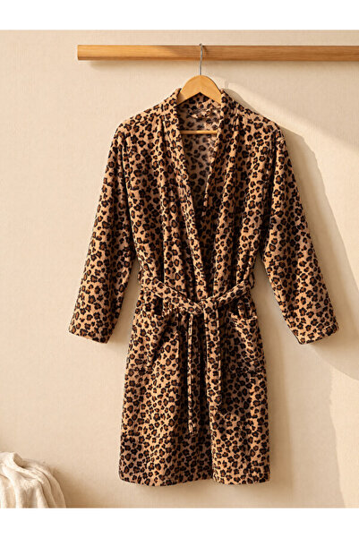 LC Waikiki Leopard Embroidered Women's Bathrobe for Style Enthusiasts from Uz...