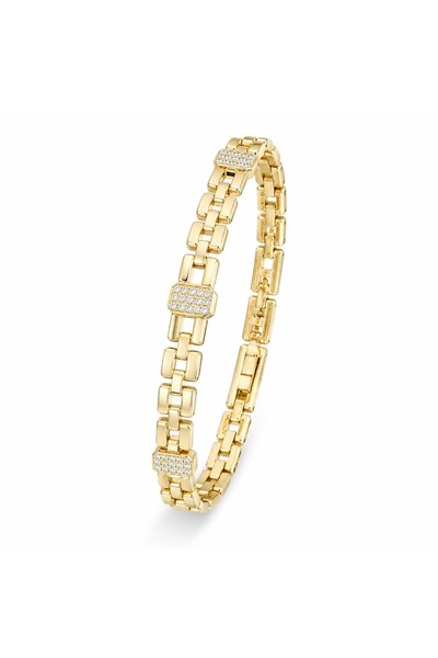 14K Altın Kaplama Zirkon Taşlı Minimal Xuping Bileklik