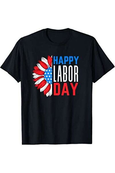 29CUN Happy Labor Day Sunflower American Flag Men Woman T-Shirt Print, Crew N...