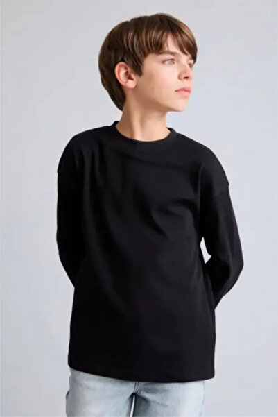 DeFacto Long Sleeve Boys' Sweatshirt E9661A8/Bk81