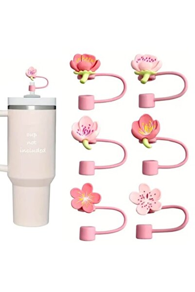SINBINTA Set de 6 capace din silicon pentru paie, SINBINTA, Accesorii pentru ...