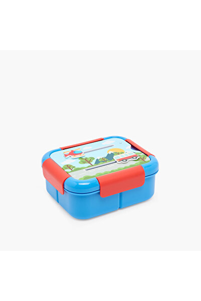 Lifestyle Vehicle Print Lunch Box for Boys with Compartments - 1.3 L