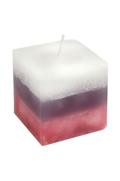 OEM Cub de ceară pătrat stratificat, cu parfum de orhidee, 5x5cm, roz, gri, c...