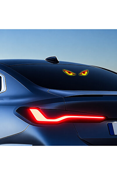 Mobilite Solar Devil Eyes Araç Işıkları Ön/Arka Cam İçin Güneş Enerjili/USB Bağlantılı LED Işıkları Beyaz-Kırmızı