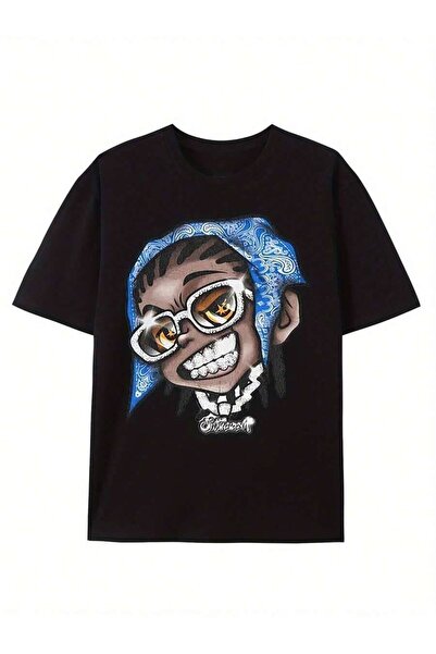 KYMC07 Men'S Retro Hip-Hop Street Casual T-Shirt With Graphic Print, Weighing...