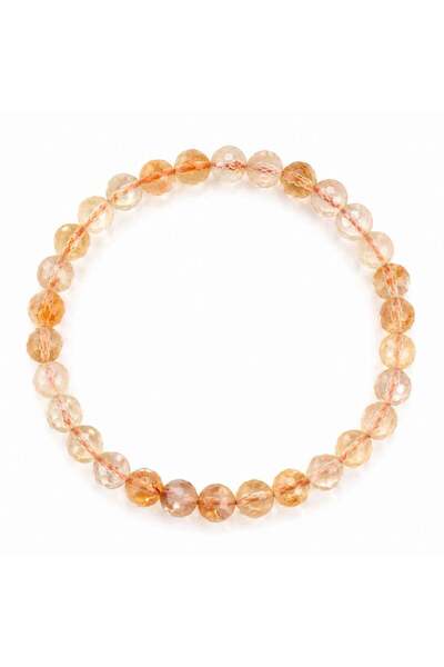 craftmystic Bratara cu Citrin Fatetat Rotund 6mm - Prosperitate si Energie Po...