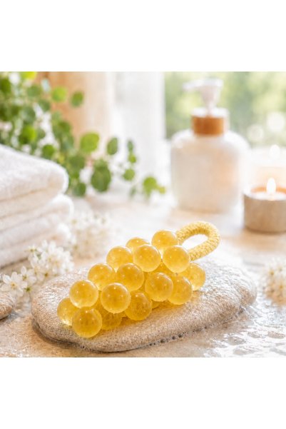 Niru Sapun exfoliant handmade GoSoap™ - in forma de ciorchine de struguri, cu maner si cutie cadou