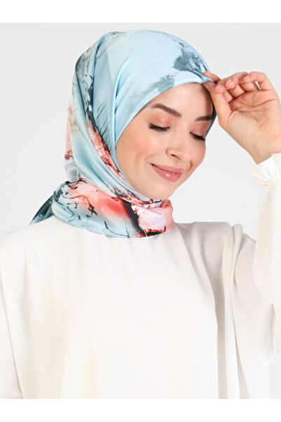Differenza Rose Painted Patterned Scarf - Gray
