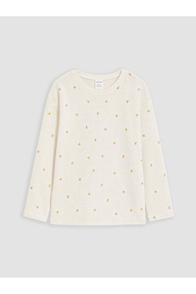 LC Waikiki Butterfly Patterned Girl's T-Shirt