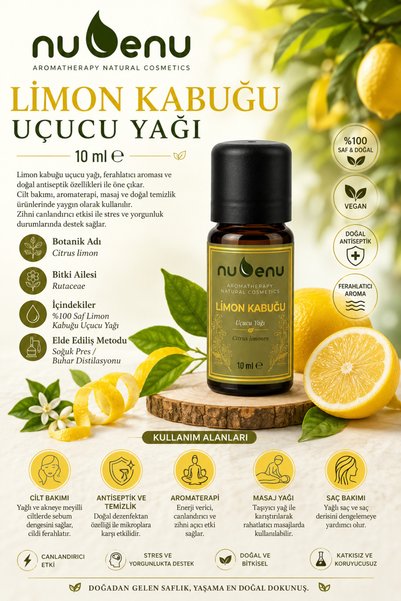 NUBENU Lemon Peel Essential Oil 10 ml 100% Pure