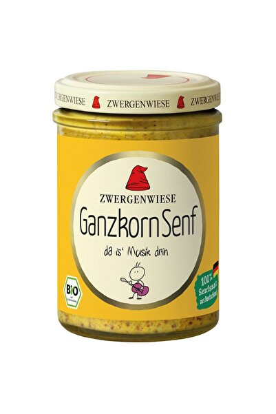 Zwergenwiese Muștar bio integral, fără gluten, 160ml