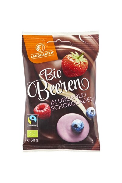 Landgarten Fructe de pădure liofilizate, acoperite cu ciocolată organică, 50g
