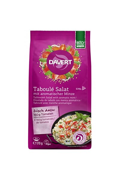 DAVERT Salată tabbouleh organică cu mentă, 170g