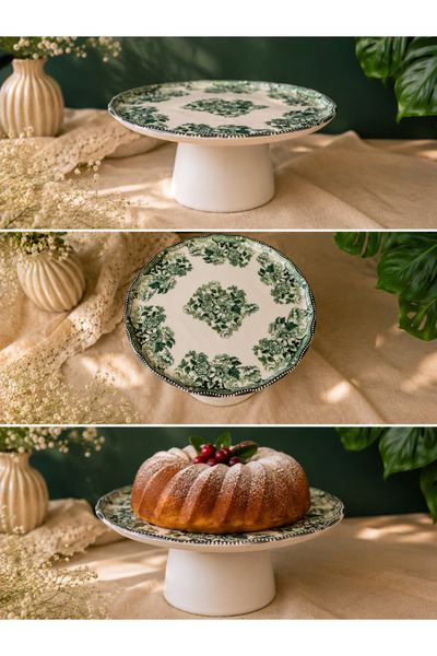 CASA DE BELLA Royal Green Cake Stand with Foot 20cm