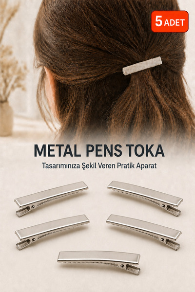 Ganjem 5 Adet Metal Maşa Toka Pens Toka Timsah Saç Klipsi Tasarım ve Süsleme ...