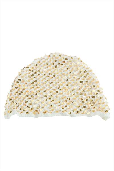 TakÇalıştır Women's Summer Sequined Braided Mesh Bohemian Bonnet Headgear