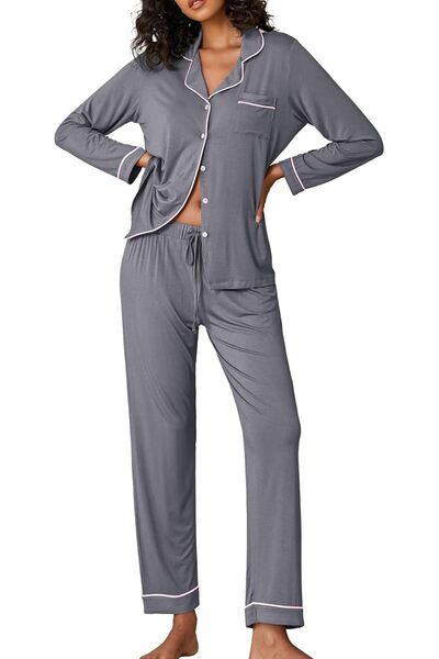 Ekouaer Pajamas Women's Long Sleeve Sleepwear Soft Button Down Loungewear Pjs...