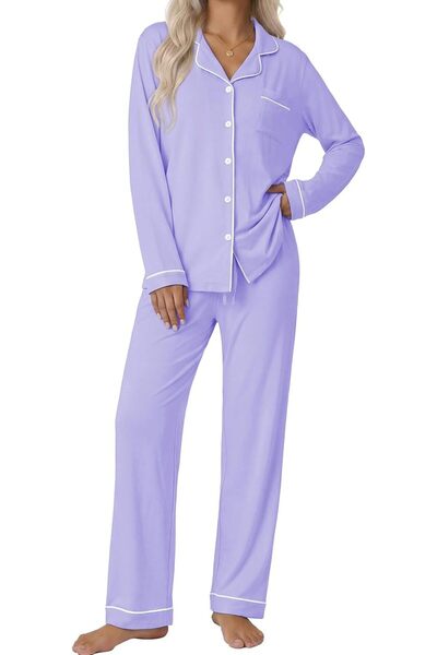 Ekouaer Pajamas Women's Long Sleeve Sleepwear Soft Button Down Loungewear Pjs...