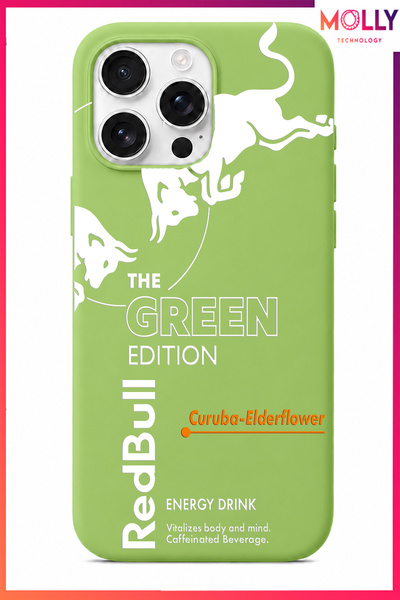 Molly iPhone 15 PRO MAX İçin Fıstık Yeşili Redbull The Green Edition Desenli ...