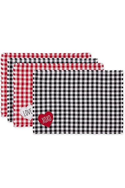 DII Valentine's Day Table Top Collection, Table Runner, 14x108, Hearts Collage