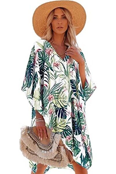 Moss Rose Women's Beach Cover up Swimsuit Kimono Cardigan with Bohemian Flora...