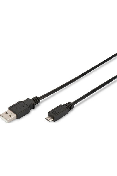 Digitus Καλώδιο USB 2.0 σε micro USB, κανονικό, 1.8μ (AK-300110-018-S)