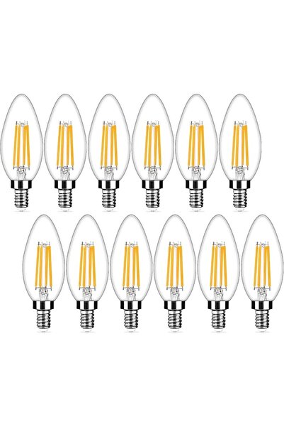 GENERAL 12-Pack Dimmable E12 LED Candelabra Bulbs 40Watt Equivalent, 2700K Wa...