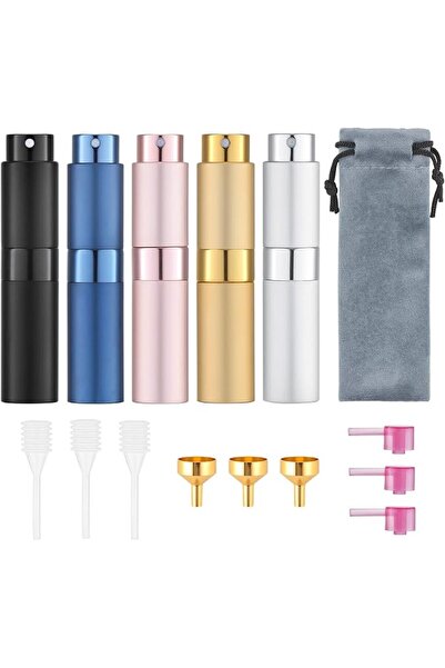 TEKSON بخاخ عطر سعة 8 مل للسفر، حاويات كولونيا قابلة لإعادة التعبئة، زجاجة فا...