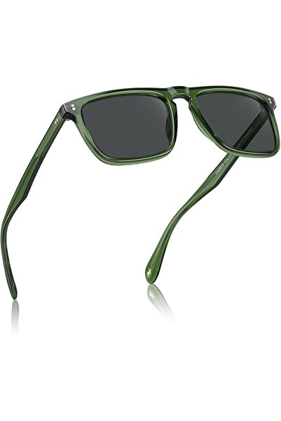 CARFIA Retro Polarized Sunglasses for Men UV Protection Hand-crafted Acetate ...