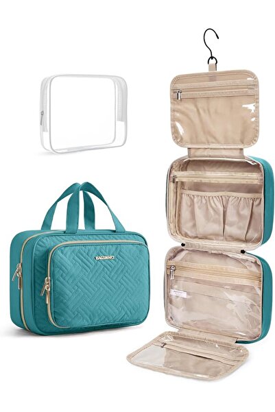 BAGSMART Toiletry Bag Hanging Travel Makeup Organizer with TSA Approved Trans...