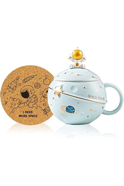 Yalucky Kawaii Astronaut Cup Space Embossed Planet Mug, Cute Ceramic Coffee M...