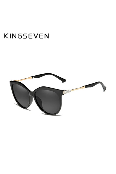 Choice3 نظارات شمسية نسائية فاخرة من KINGSEVEN باللون الأسود والرمادي، عدسات ...