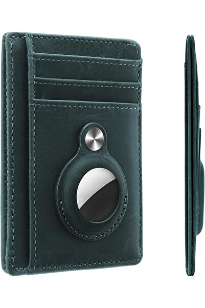GENERAL Slim Minimalist Front Pocket Wallet with Built-in Case Holder for AirTag