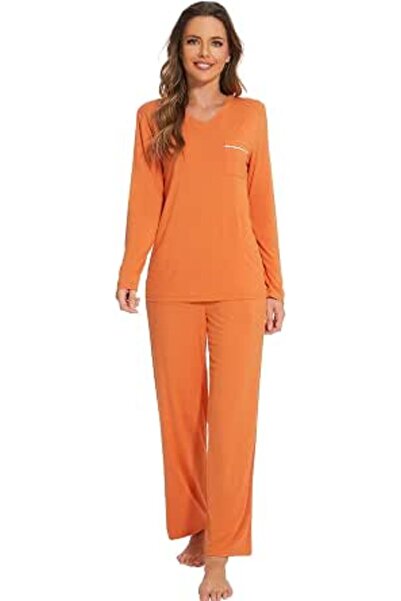 Wiwi Pajamas Sets for Women Soft Long Sleeve Tops and Pants Sleepwear Ladies ...