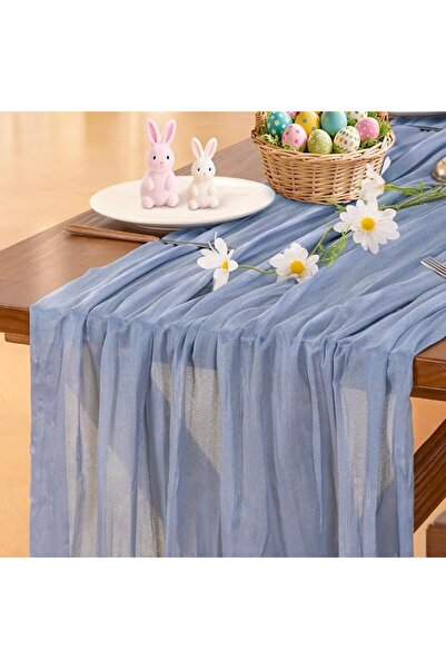GENERAL Socomi Cheesecloth Table Runner 10ft Gauze Boho Rustic Dusty Pink Che...