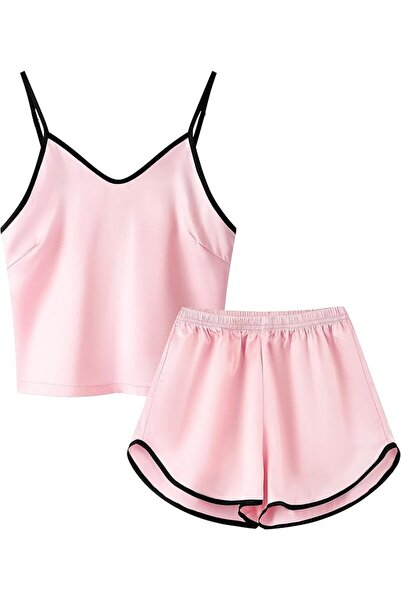 GENERAL Schbbbta Girls Boys Satin Pajamas Set, 2Piece Silk Nightwear Button-D...