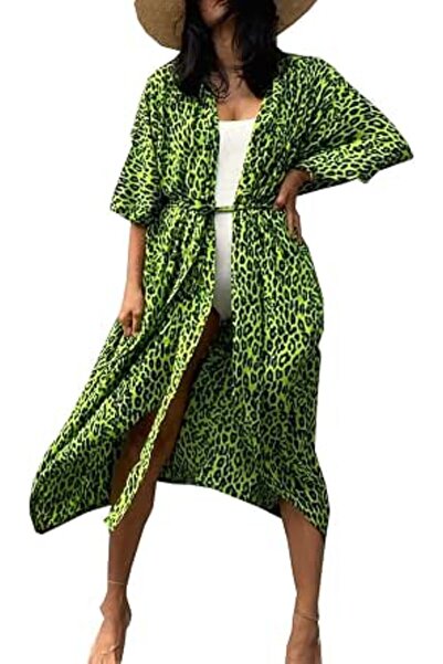 GENERAL Women's Summer Long Beach Dress Kimono Maxi Kaftan Cover ups