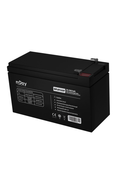 nJoy GPL07122F 12V 22.72W/κυψέλη Μπαταρία μολύβδου-οξέος VRLA, σφραγισμένη, χ...