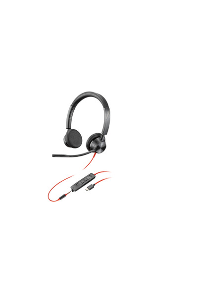 HP Poly Blackwire 3325 Στερεοφωνικά Ακουστικά USB-C με Υποδοχή 3.5mm & Αντάπτ...